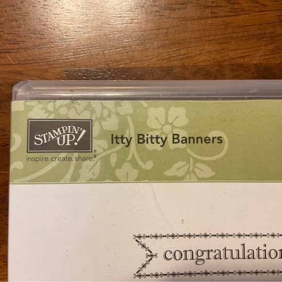 Stampin Up! Itty Bitty Banners set of 6 clear mount stamp set - Picture 4 of 5